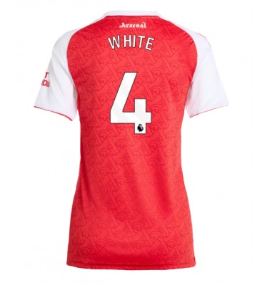 Arsenal Ben White #4 Primera Equipación Mujer 2025-26 Manga Corta